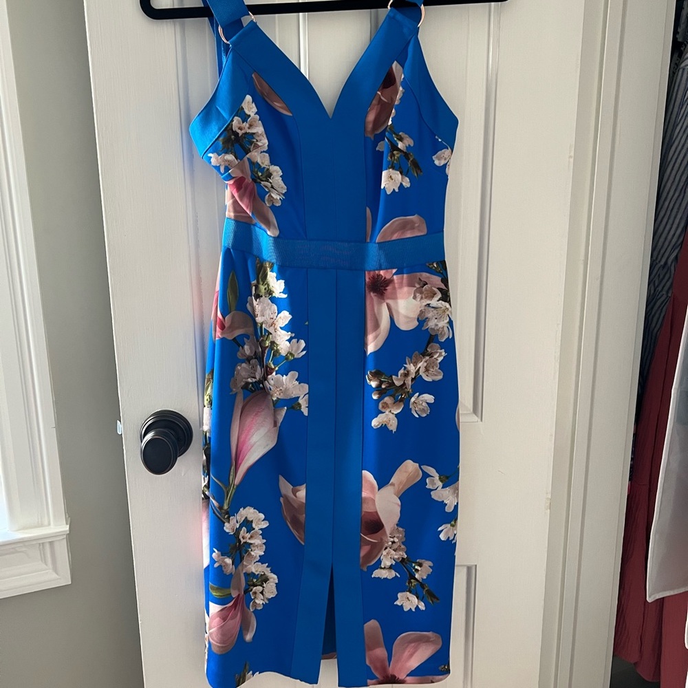 LAST CHANCE: Ted Baker London Blue Harmony Bandage Dress